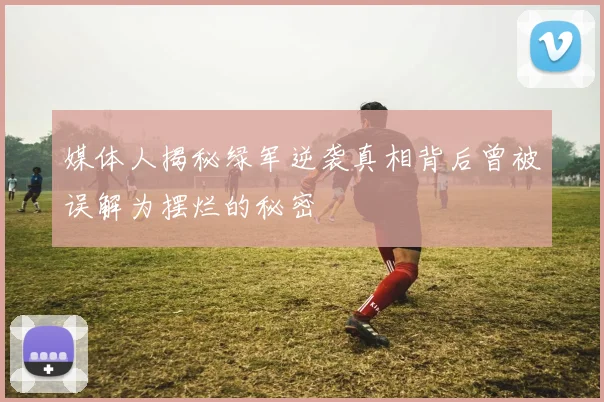 媒体人揭秘绿军逆袭真相背后曾被误解为摆烂的秘密