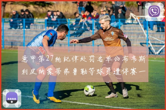 意甲第27轮纪律处罚名单公布韦斯利皮纳蒙蒂弗鲁勒等球员遭停赛一轮